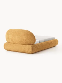 Letto singolo imbottito in teddy bouclé Alba