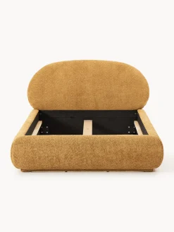Letto singolo imbottito in teddy bouclé Alba
