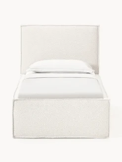 Letto singolo imbottito in bouclé Dream