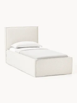Letto singolo imbottito in bouclé Dream