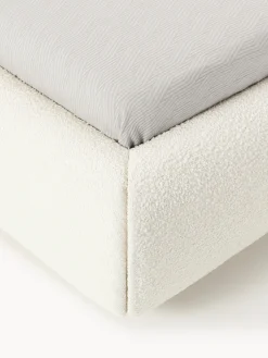 Letto singolo imbottito in bouclé Alba