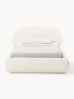 Letto singolo imbottito in bouclé Alba