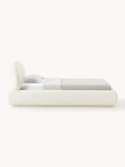 Letto singolo imbottito in bouclé Alba