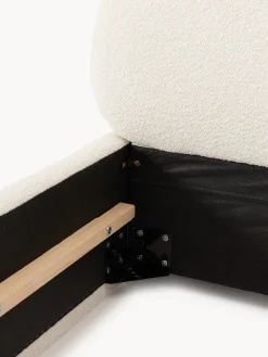 Letto singolo imbottito in bouclé Alba