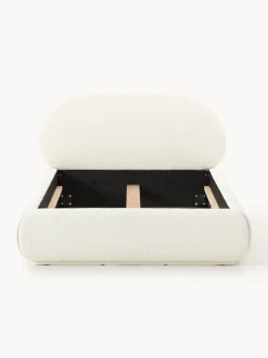 Letto singolo imbottito in bouclé Alba
