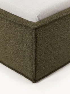 Letto singolo imbottito in bouclé con contenitore Dream