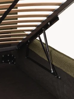 Letto singolo imbottito in bouclé con contenitore Dream