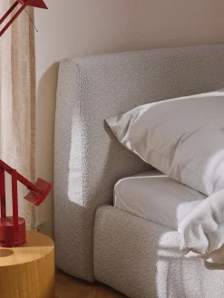 Letto singolo in bouclé con contenitore Cloud