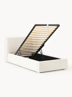 Letto singolo in bouclé con contenitore Cloud
