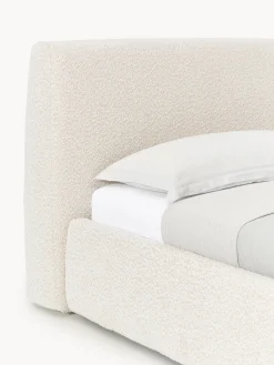 Letto singolo in bouclé con contenitore Cloud