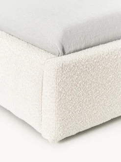 Letto singolo in bouclé con contenitore Cloud