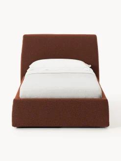 Letto singolo in bouclé con contenitore Cloud