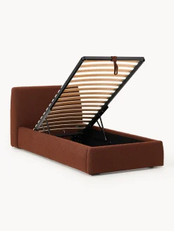 Letto singolo in bouclé con contenitore Cloud