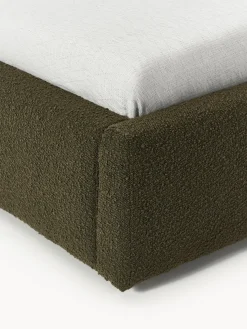 Letto singolo in bouclé con contenitore Cloud