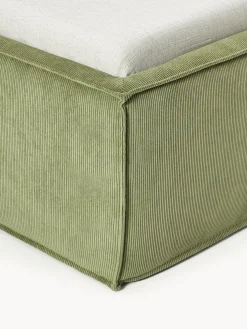Letto singolo in velluto a coste con spazio contenitore aggiuntivo Dream