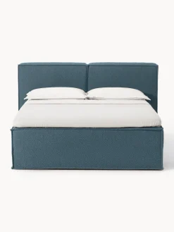 Letto boxspring in bouclé Lennon