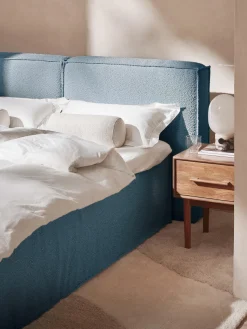 Letto boxspring in bouclé Lennon