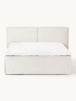 Letto boxspring in bouclé Lennon