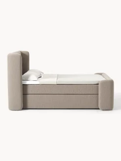 Letto boxspring in bouclé Perla