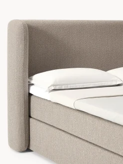Letto boxspring in bouclé Perla