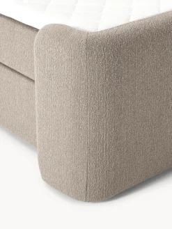 Letto boxspring in bouclé Perla