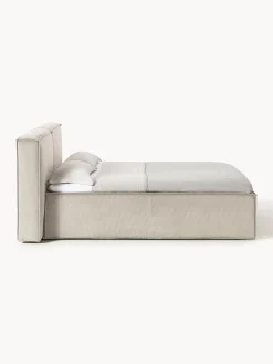 Letto boxspring in velluto a coste Lennon