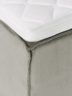 Letto boxspring in velluto a coste Lennon