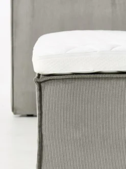 Letto boxspring in velluto a coste Lennon
