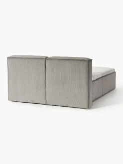 Letto boxspring in velluto a coste Lennon