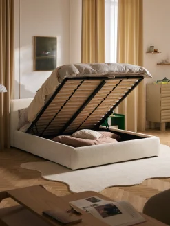 Letto imbottito con contenitore Cloud