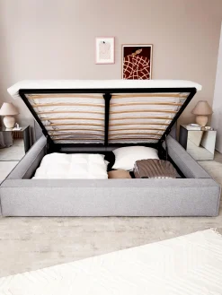 Letto imbottito con contenitore Lennon