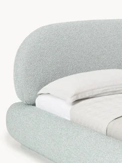 Letto imbottito in bouclé Alba