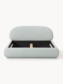 Letto imbottito in bouclé Alba