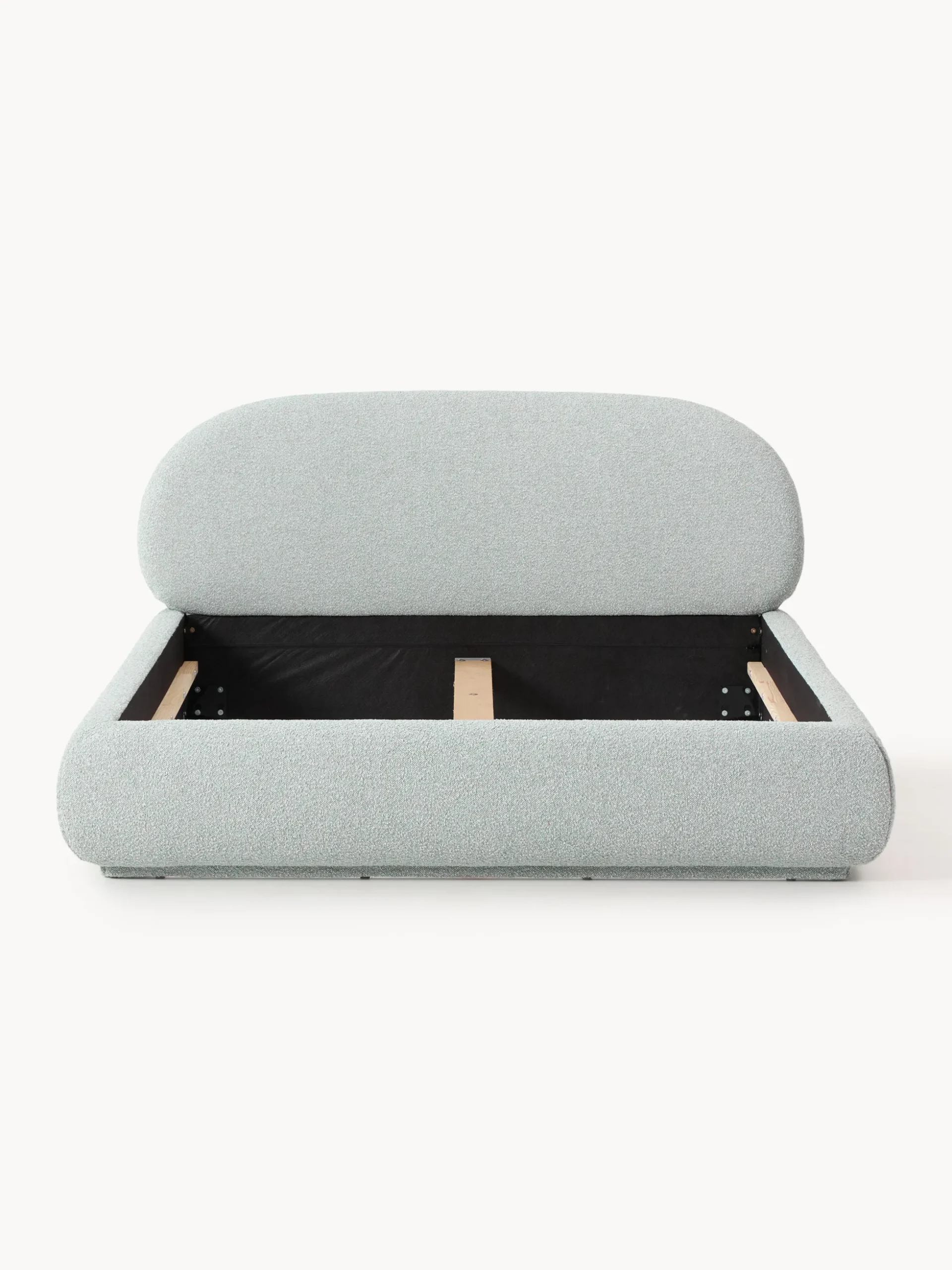 Letto imbottito in bouclé Alba