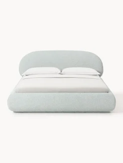 Letto imbottito in bouclé Alba