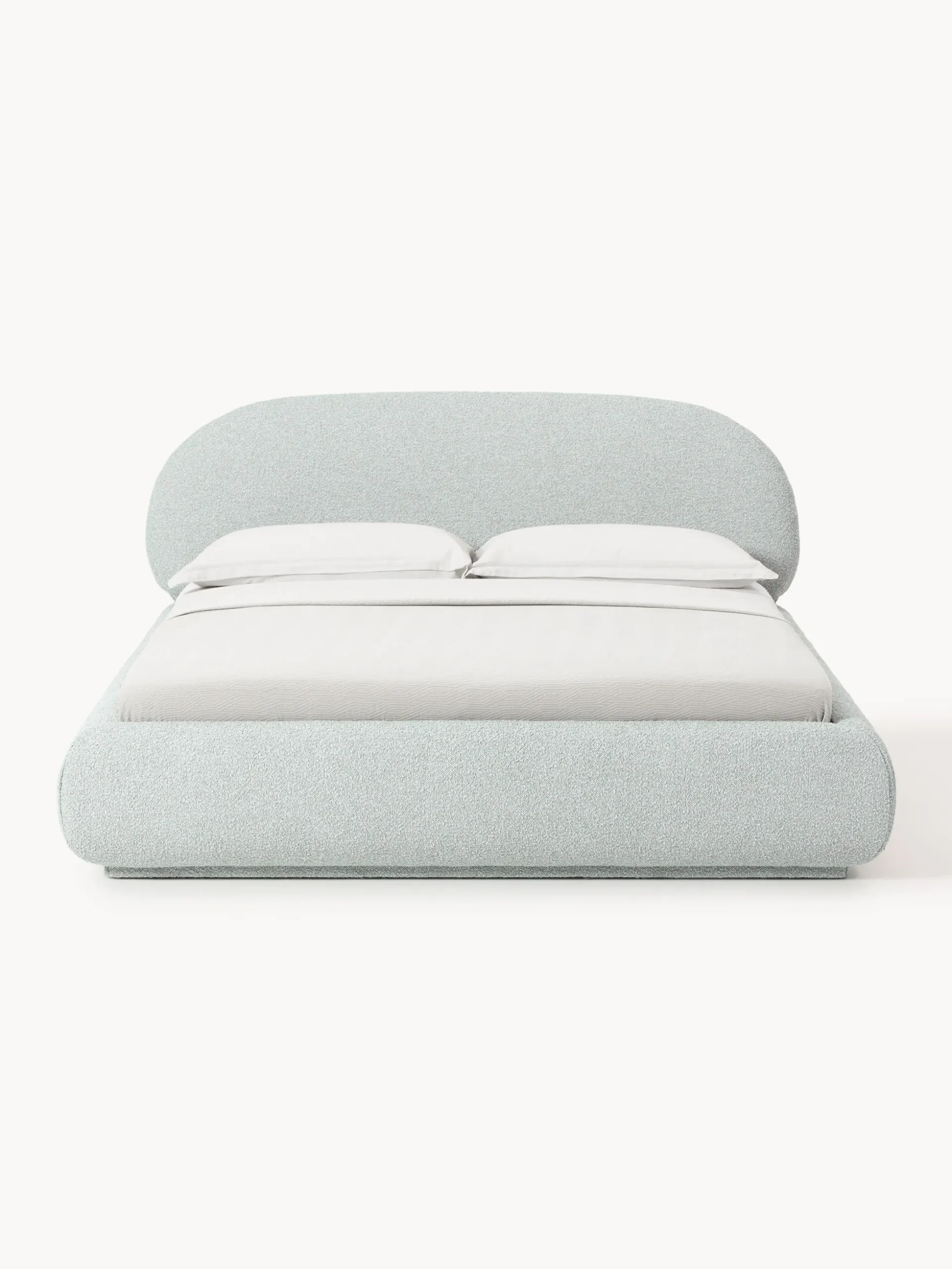 Letto imbottito in bouclé Alba