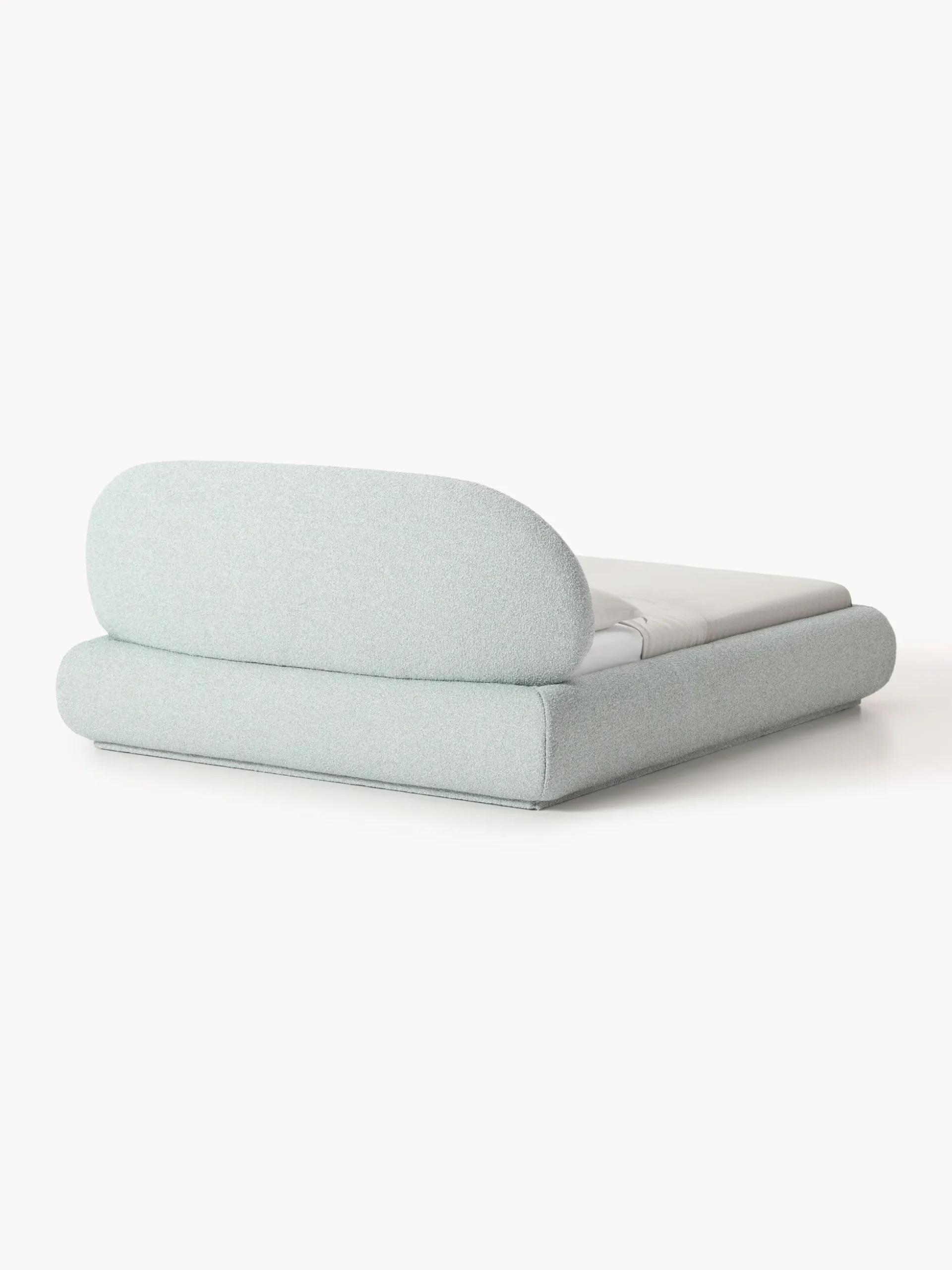 Letto imbottito in bouclé Alba
