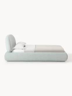 Letto imbottito in bouclé Alba