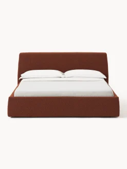 Letto imbottito in bouclé con contenitore Cloud