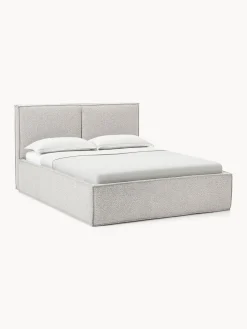 Letto imbottito in bouclé con contenitore Dream