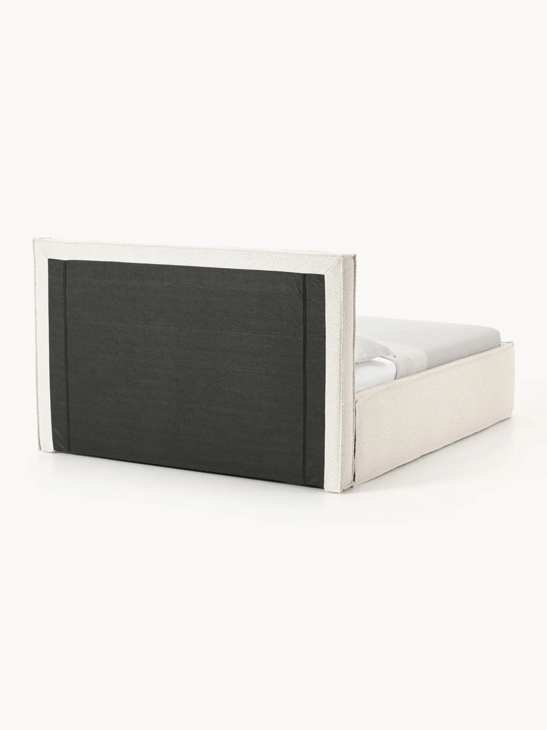 Letto imbottito in bouclé con contenitore Dream