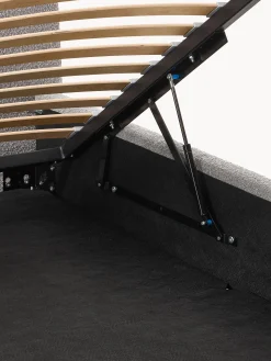 Letto imbottito in bouclé con contenitore Cloud