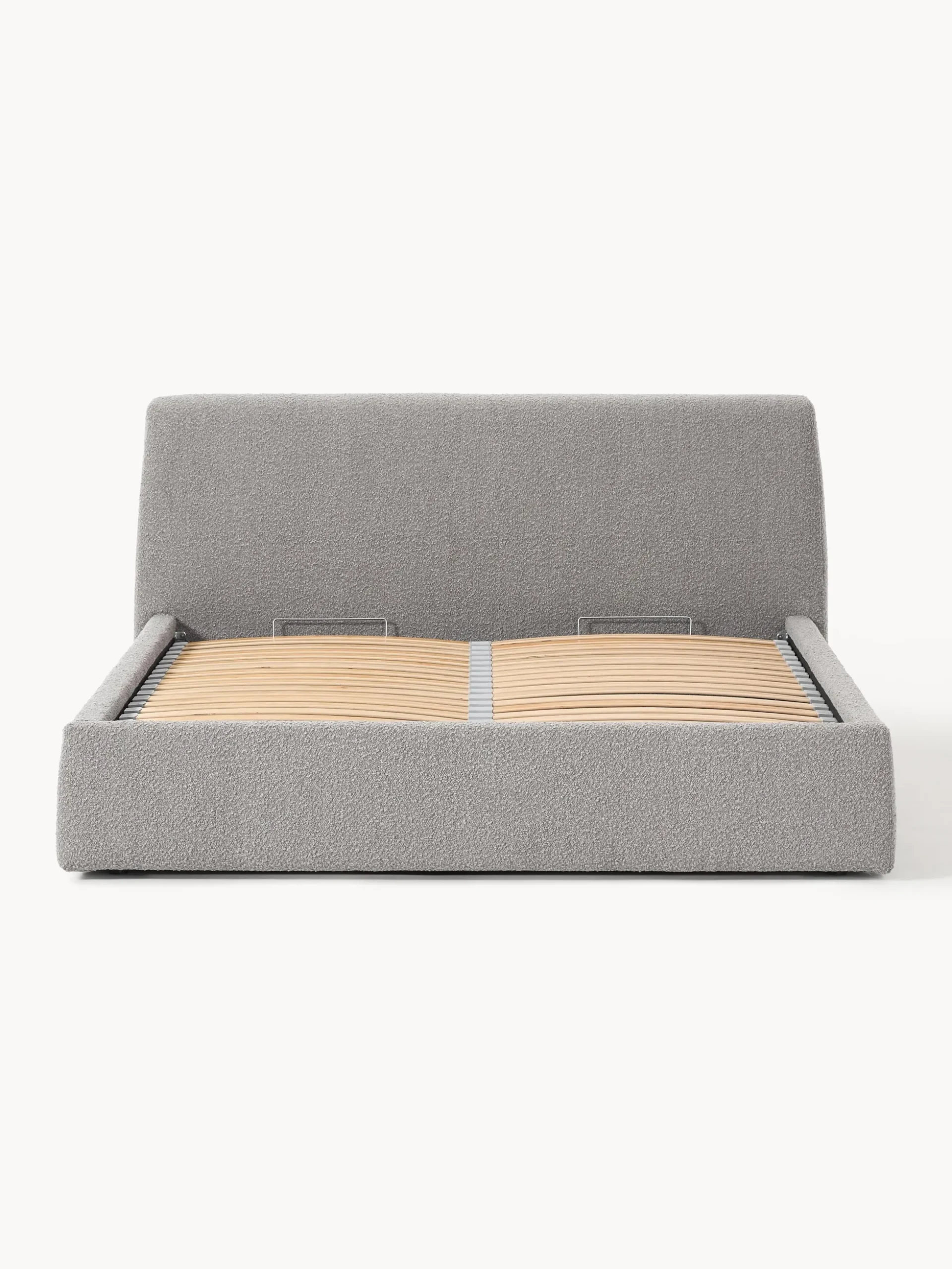 Letto imbottito in bouclé con contenitore Cloud
