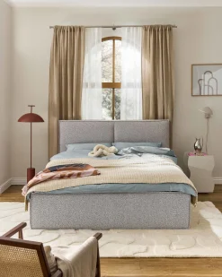 Letto imbottito in bouclé Dream