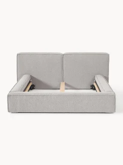 Letto imbottito in bouclé Lennon