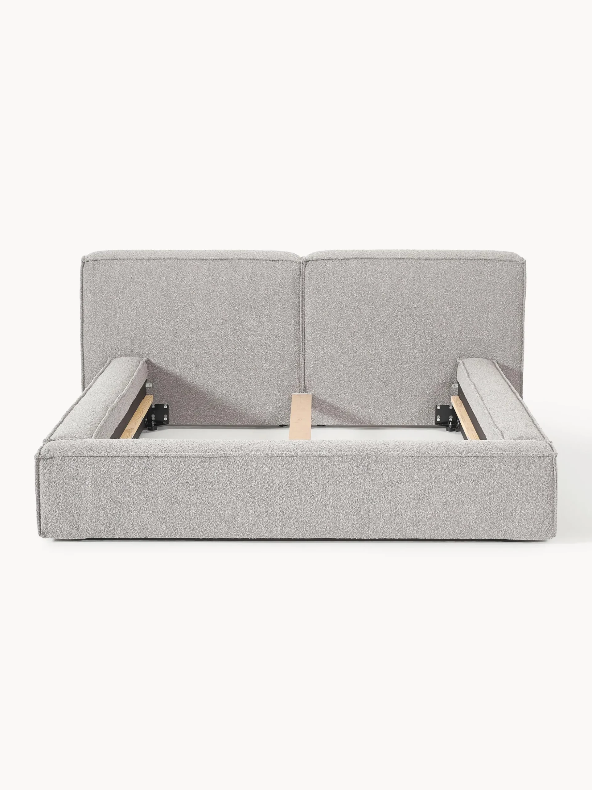 Letto imbottito in bouclé Lennon