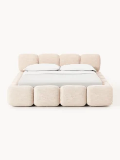 Letto imbottito in bouclé Tayla