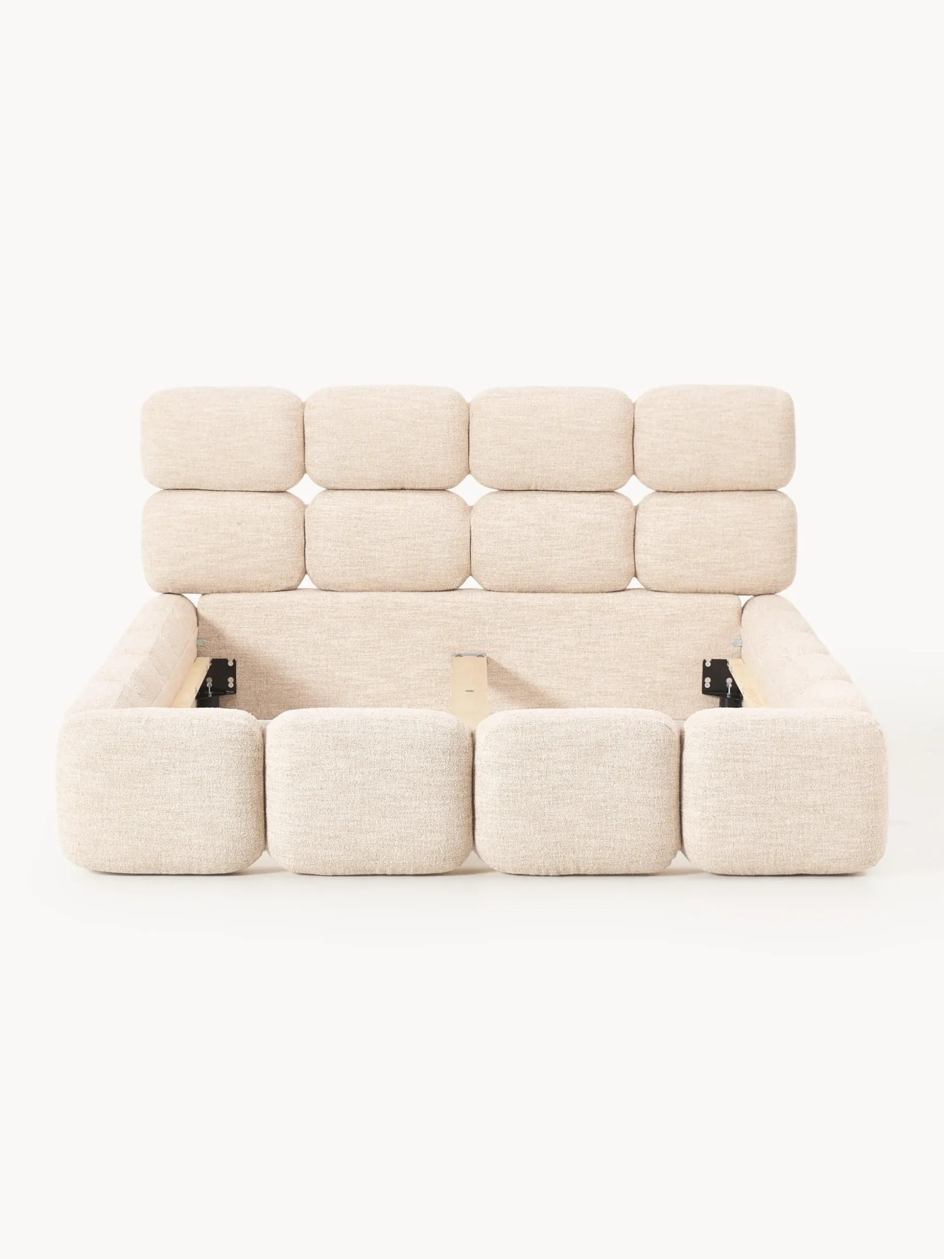 Letto imbottito in bouclé Tayla