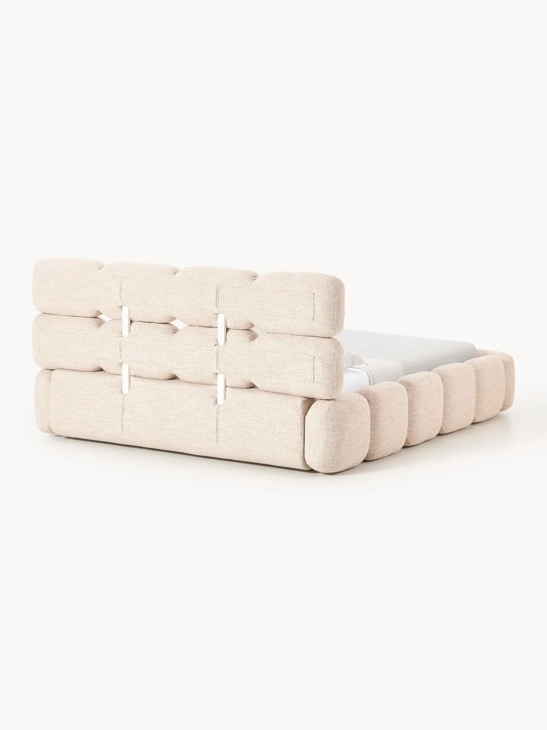 Letto imbottito in bouclé Tayla