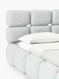 Letto imbottito in bouclé Tayla